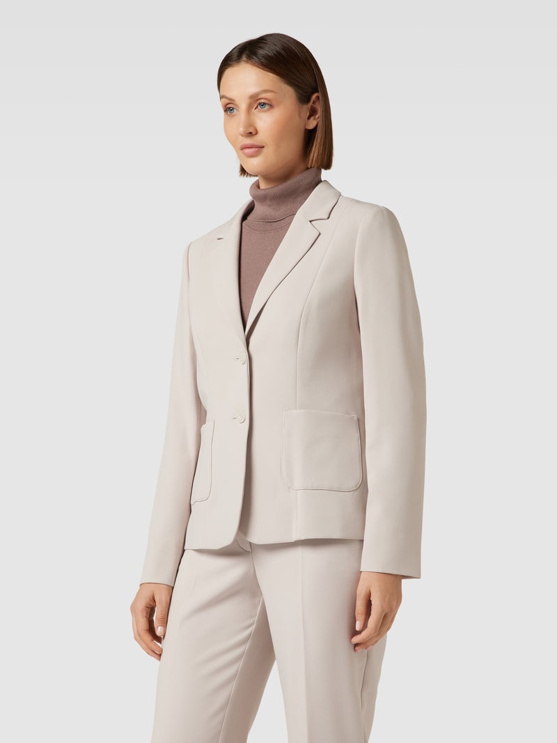 Blazer in unifarbenem Design mit 2-Knopfleiste in sand