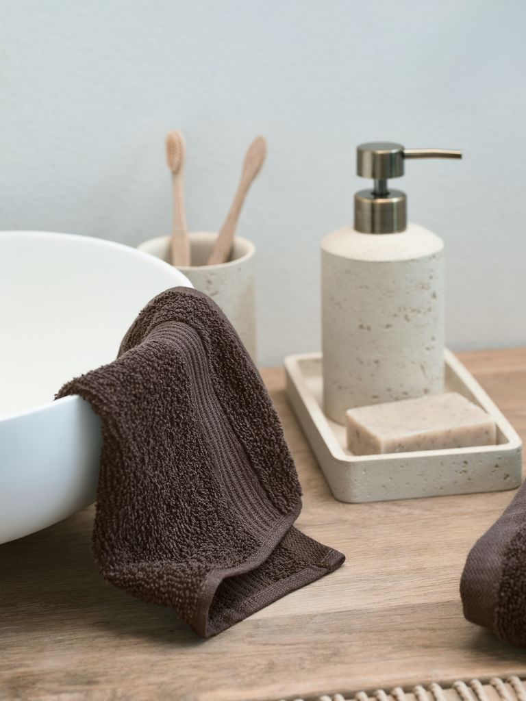 KARLSTAD gold washcloth KARLSTAD 28x30cm dark brown