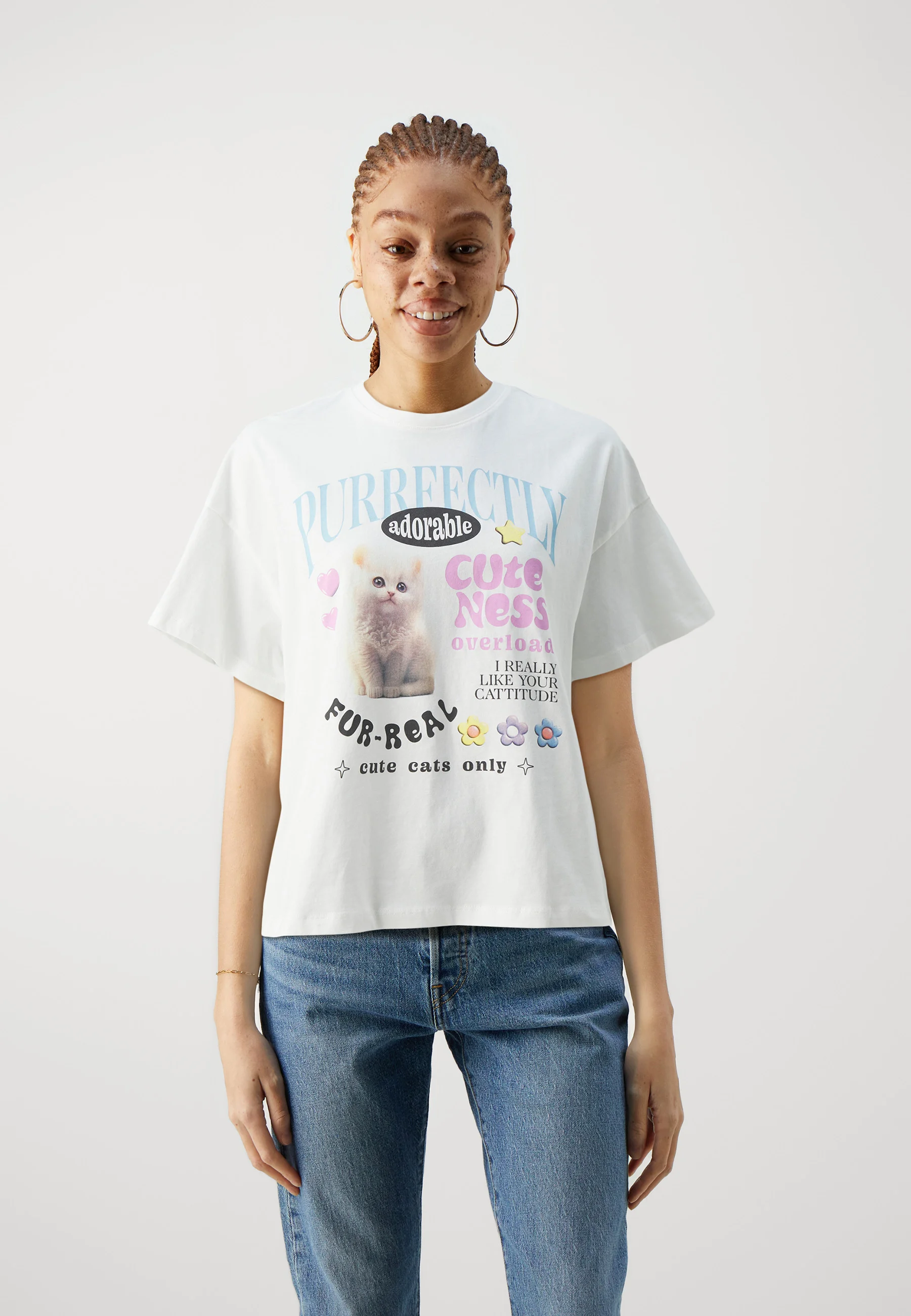 ONLY ONLLKELLY CATS BOX - Camiseta con estampado