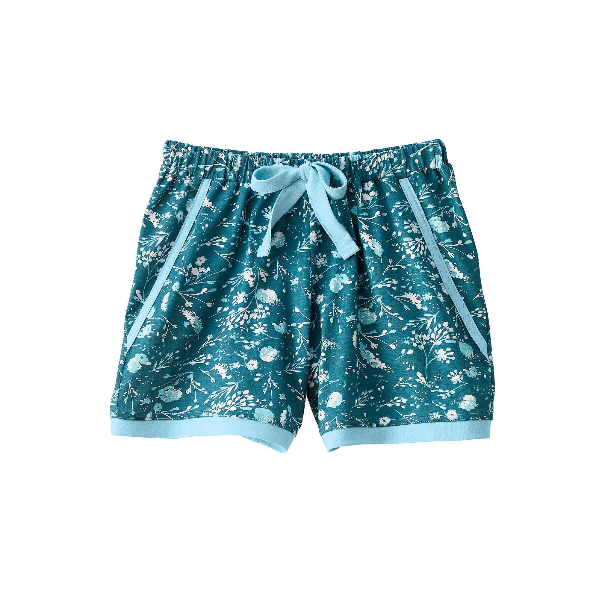 Short de pyjama – fleuri émeraude