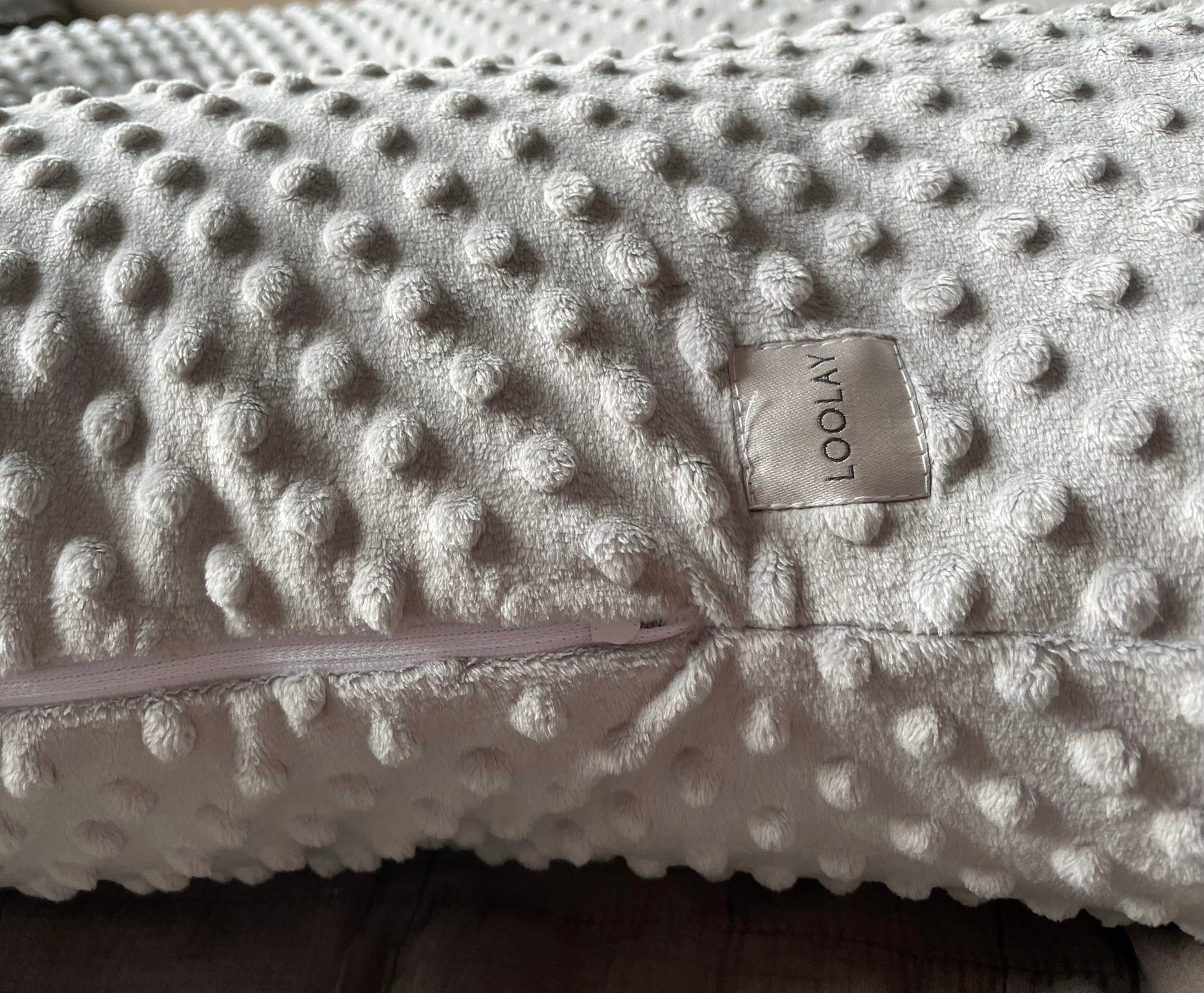 Loolay Stillkissen 100% MINKY LUX XXXL Schwangerschaftskissen Seitenschläferkissen 330 cm, WEICH Füllung + 100% Polar Flece Kissenbezug (hochwertig 350 g/m2), TYP A 330 cm Stillkissen + Bezug abnehmbar mit Reißverschluss!, LOOLAY® - 100% Europäische