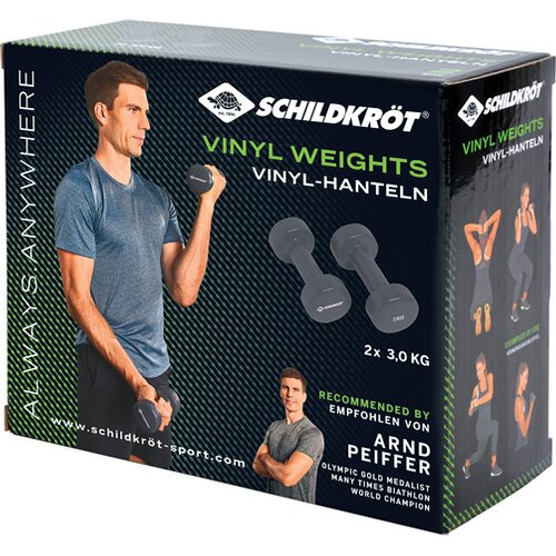 SCHILDKRÖT FITNESS VINYL HANTELN 3,0KG SET
