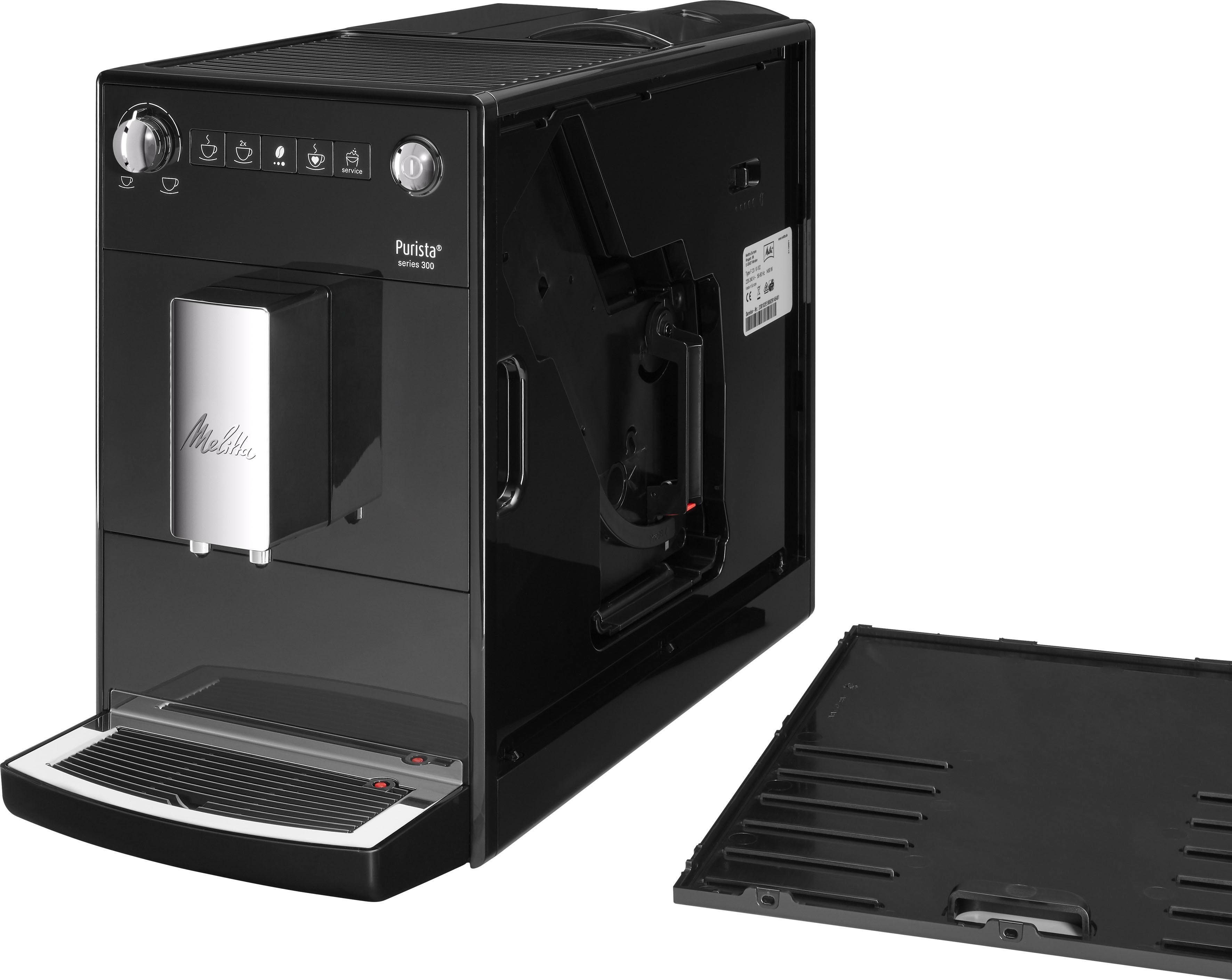 Melitta Kaffeevollautomat Purista® F230-102, schwarz, Lieblingskaffee-Funktion, kompakt & extra leise