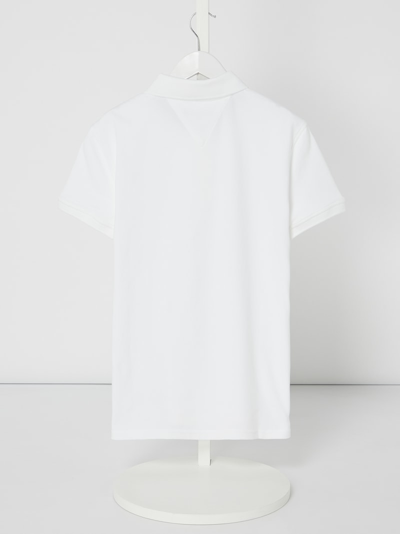 Poloshirt mit Logo-Stickerei in weiß