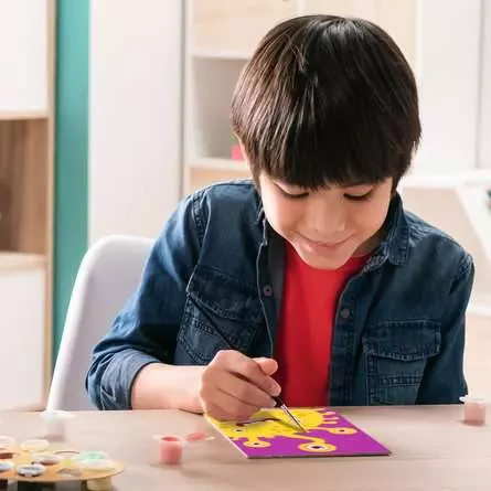 CreArt Gelbes Monster - Malen nach Zahlen für Kinder ab 7 Jahren