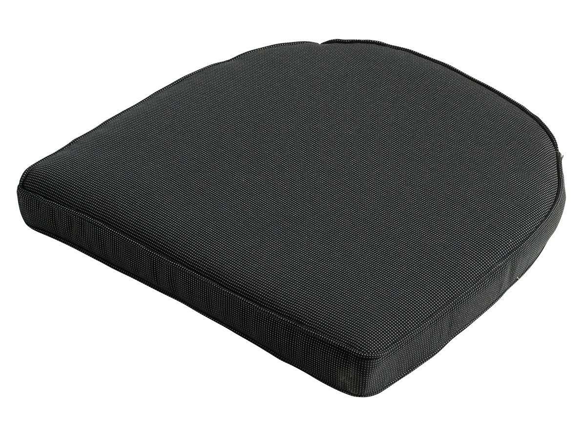 Madison Rib Black Wicker York Sitzkissen