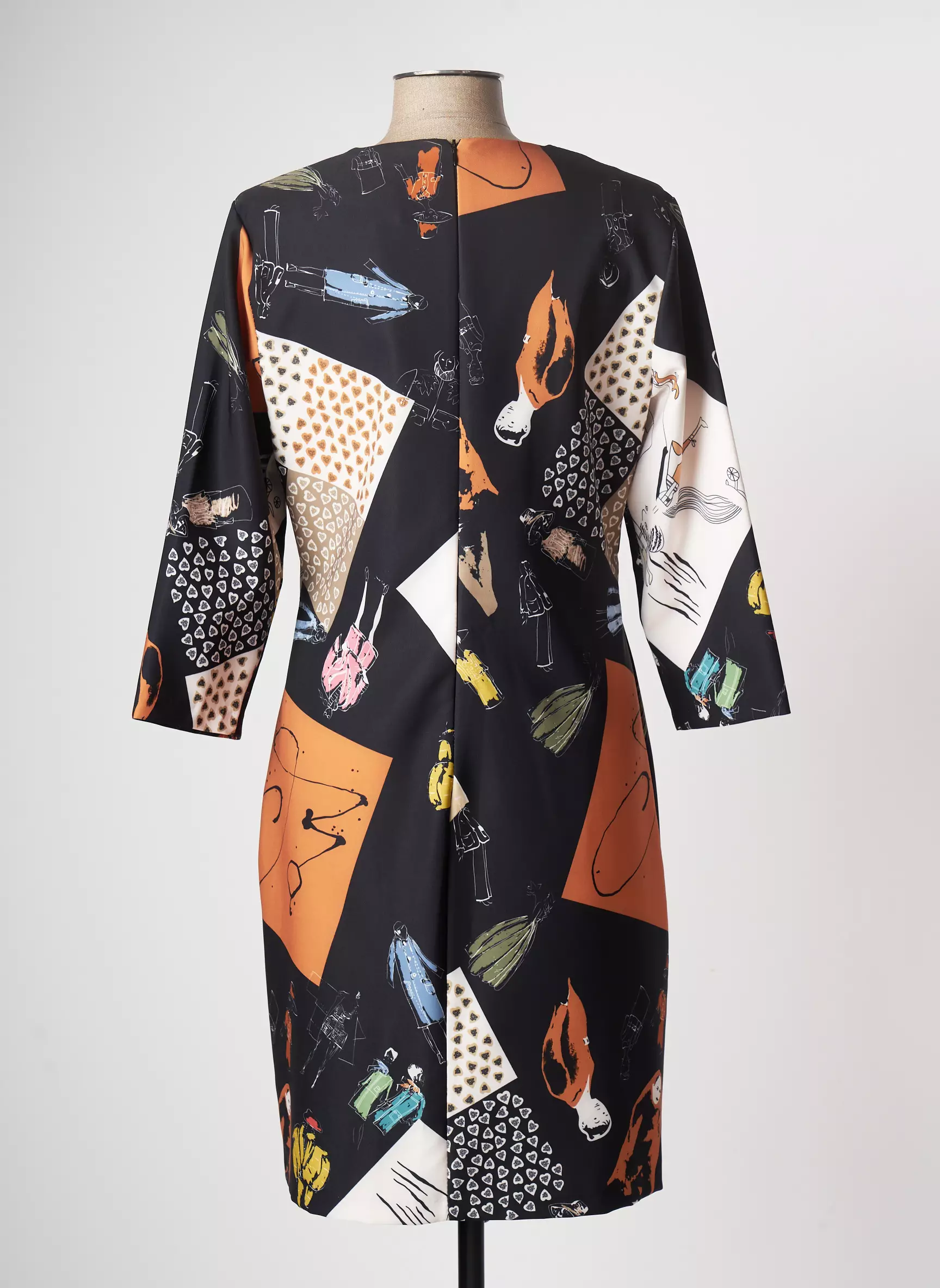 Couleurs Du Temps Robes Mi Longues Femme couleur noir