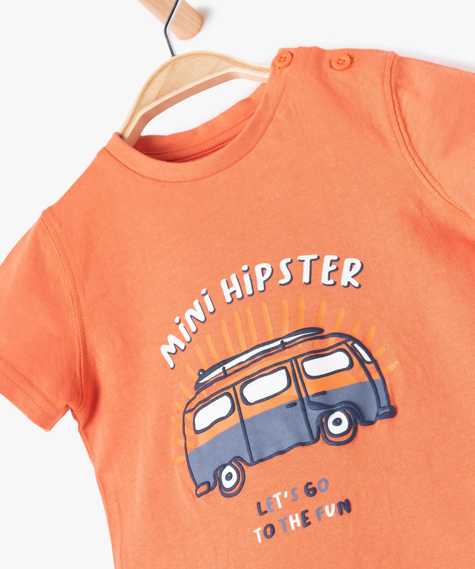Tee-shirt bébé Garçon à manches courtes avec motif orange | GEMO