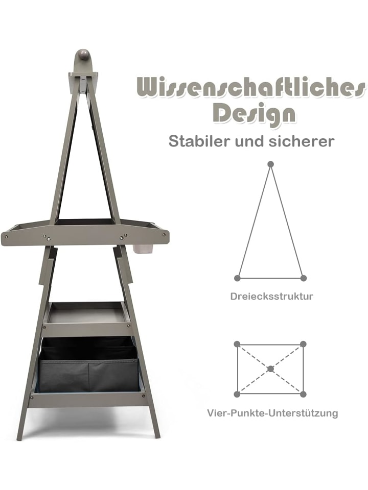COSTWAY 3 in 1 Staffelei in Grau günstig kaufen 50 x 60 cm