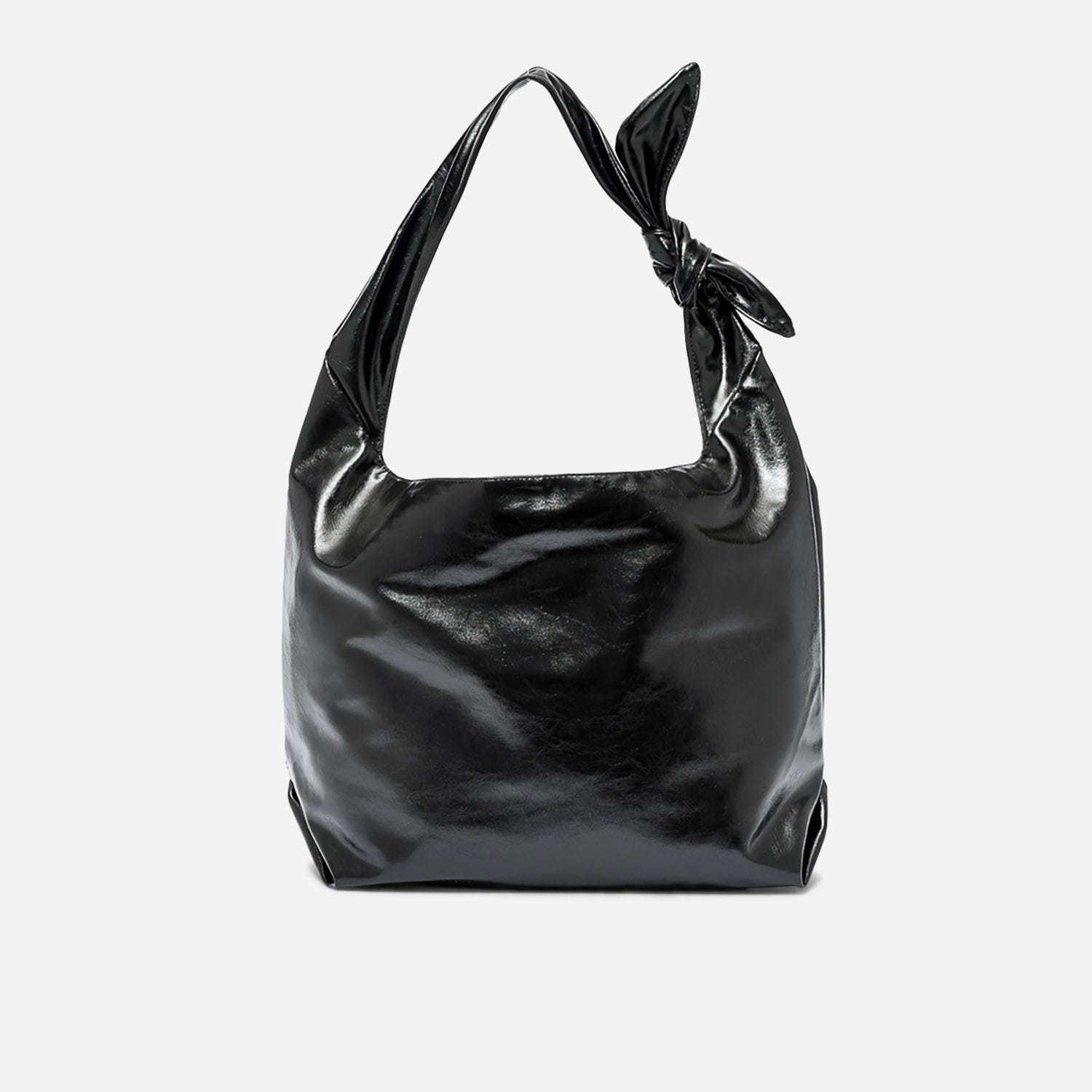 Sac à main TEXTO noir glacé souple