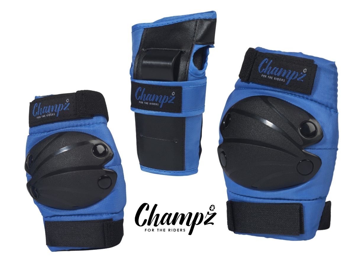 Champz Blau/Schwarz Kinder Skate Schutzset