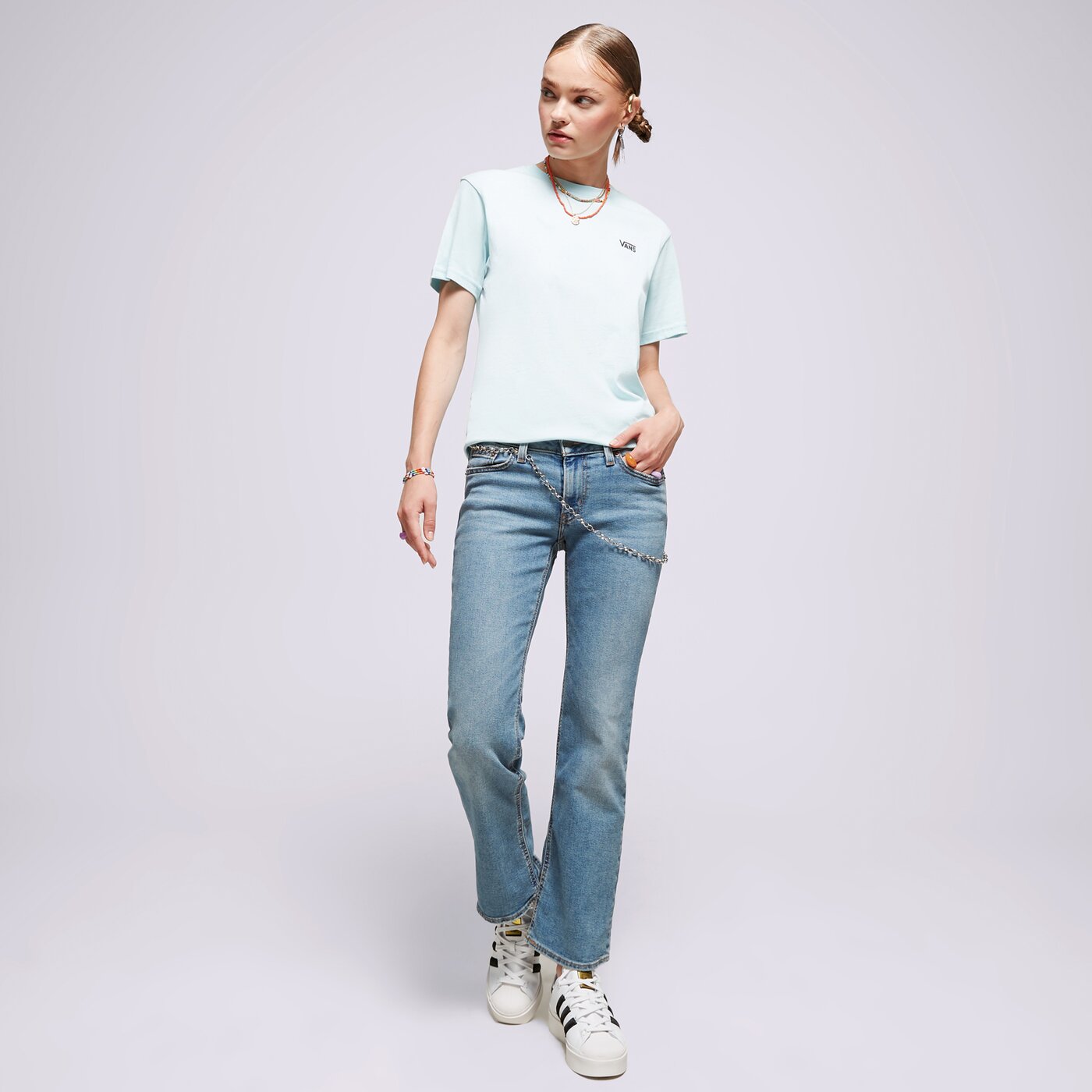 VANS T-SHIRT LEFT CHEST LOGO TEE EM Blau