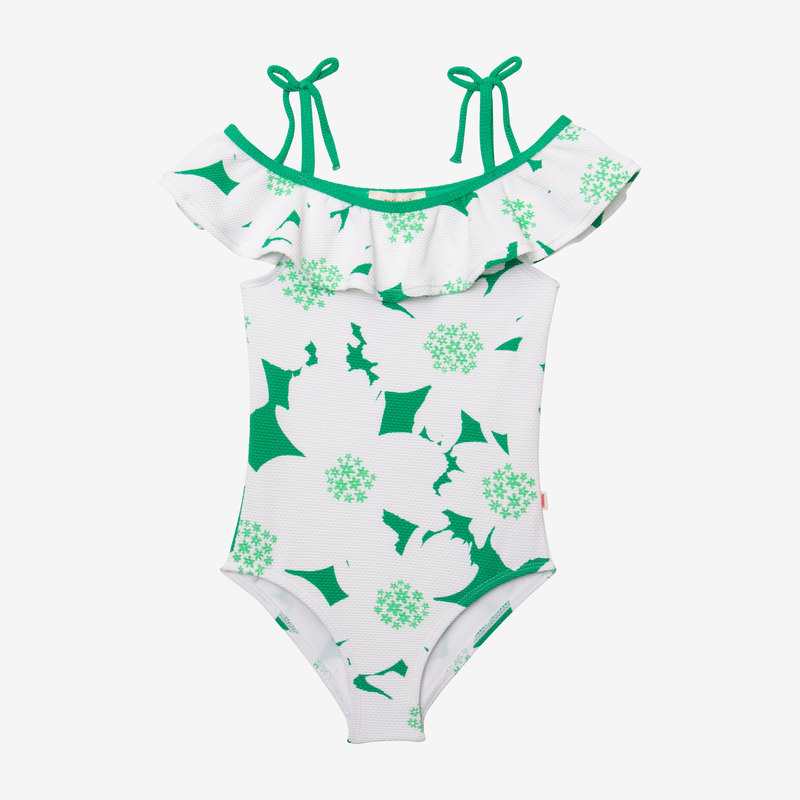 1 pièce fille maxi fleurs vert Catimini