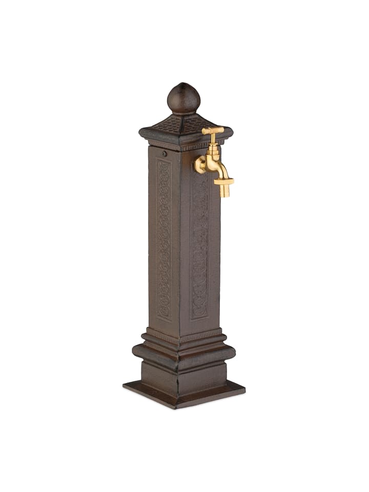 relaxdays Standbrunnen in Braun - (B)14 x (H)47 x (T)18,5 cm günstig kaufen onesize