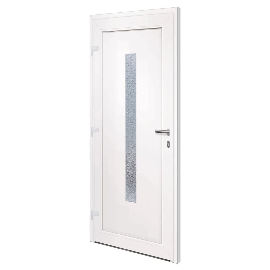 vidaXL Haustür Haustür Weiß 88x200 cm PVC (1-St)