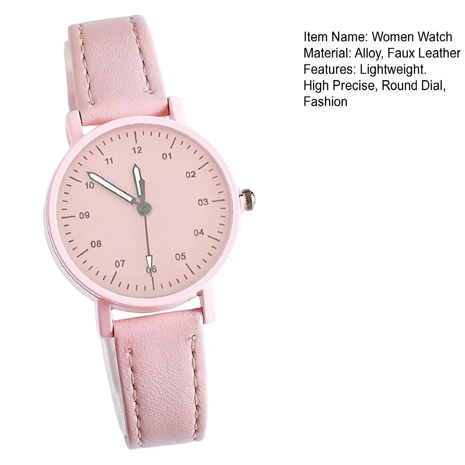 farfi Quarzuhr Damen-Quarzuhr mit rundem Zifferblatt und Quarzwerk, ideal auch als Geschenk