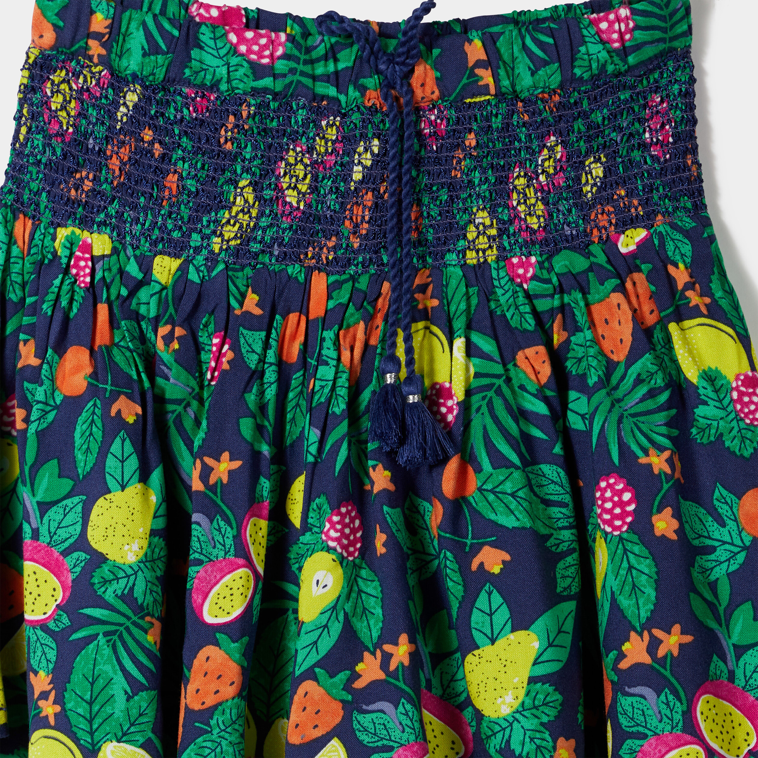 Short ample fluide taille élastiquée bleu marine fille | La Halle