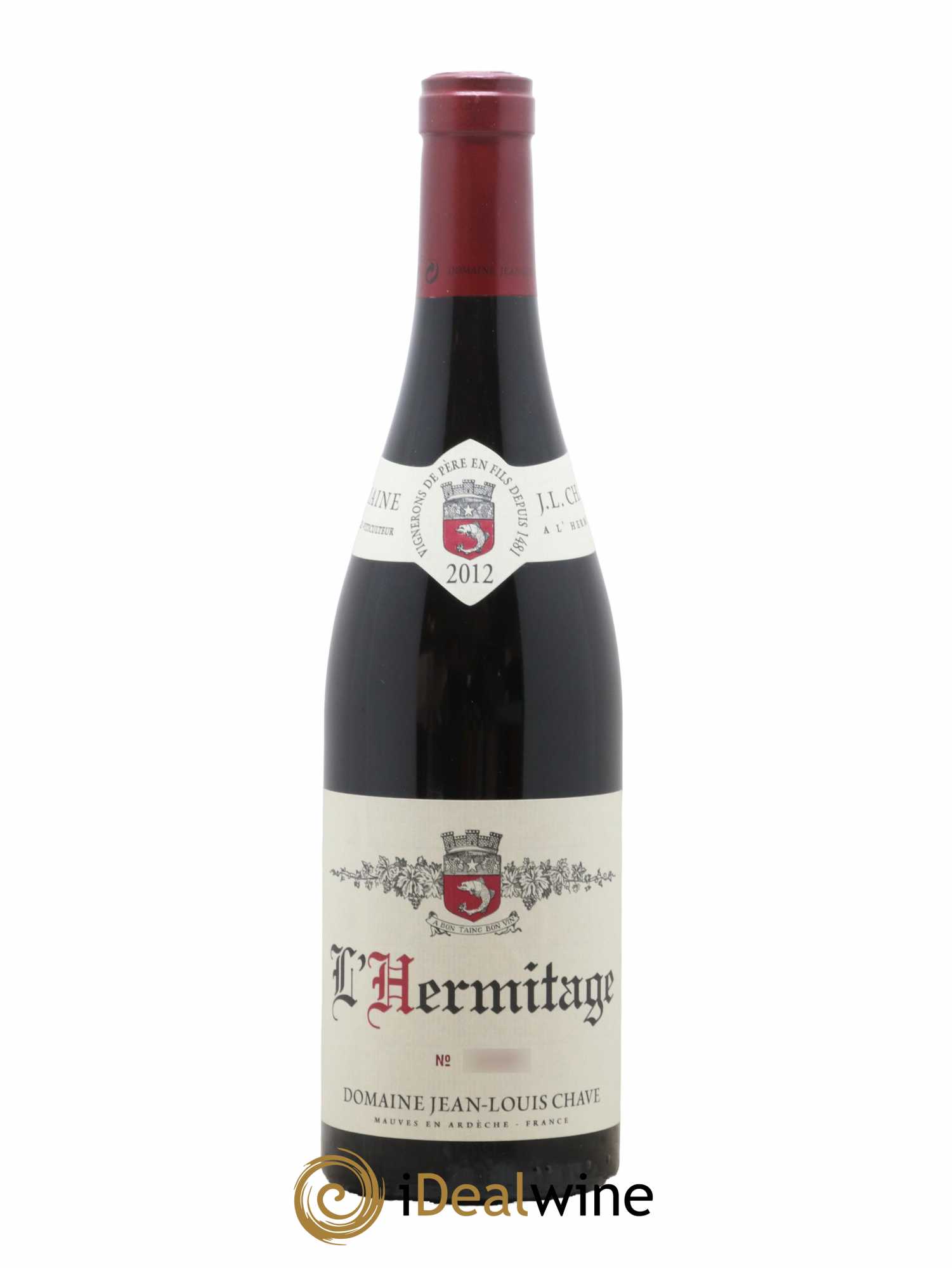Hermitage Jean-Louis Chave  2012 - Lot de 1 Bouteille