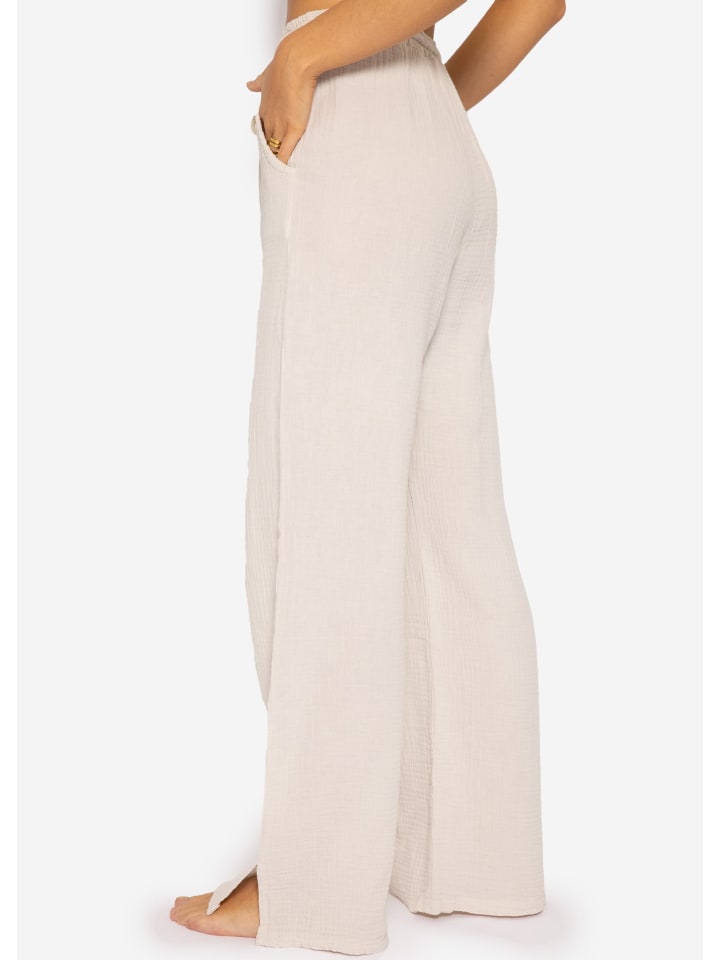 SASSYCLASSY Musselin Hose in Hellbeige günstig kaufen