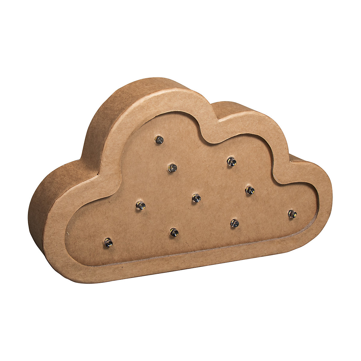 Pappmaché Licht Wolke, 20x3x11,5cm