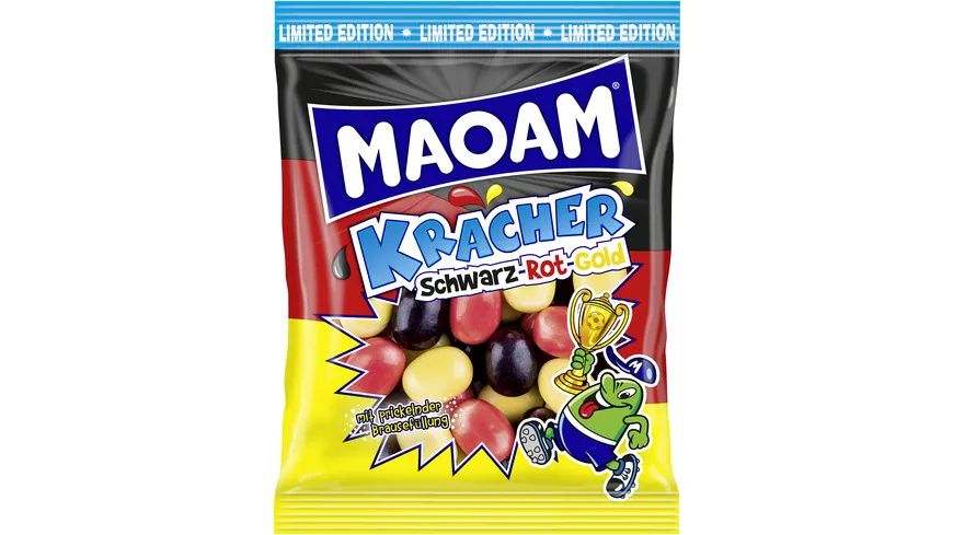 Maoam Kaubonbons Kracher Schwarz-Rot-Gold 200 g