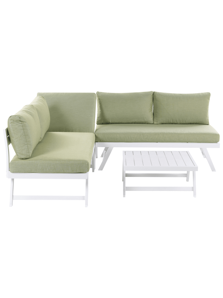 Beliani 2-tlg Lounge Set COCCORINO in Grün/Weiß günstig kaufen onesize