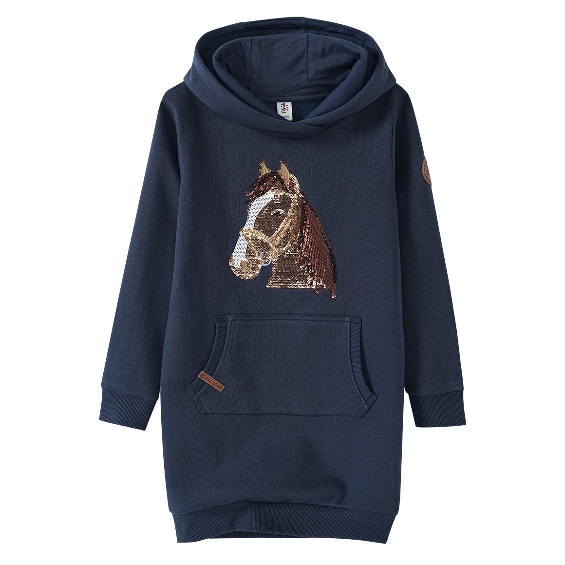 Mädchen Sweatkleid mit Pailetten