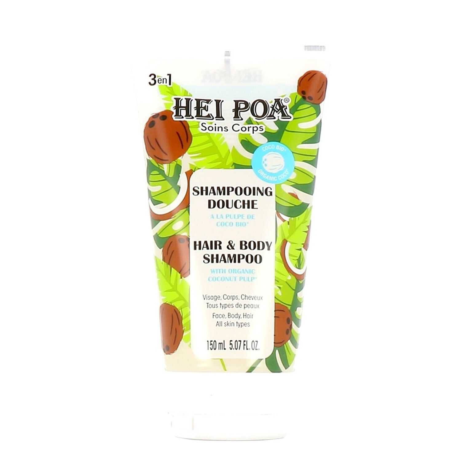 Hei Poa Shampooing Douche Visage, Corps & Cheveux 150 ml
