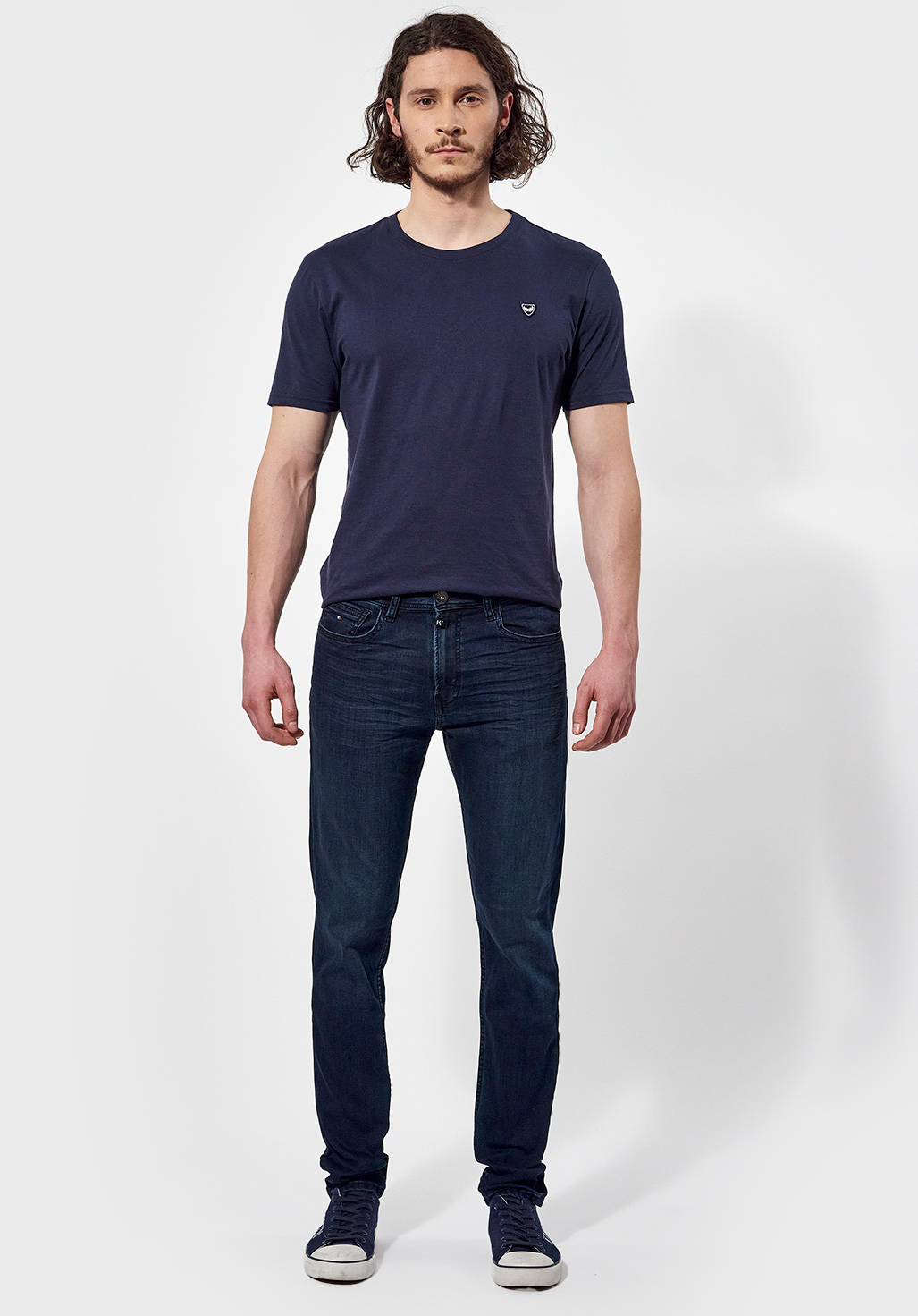 DARKK  Jean slim  Homme bleu légèrement délavé