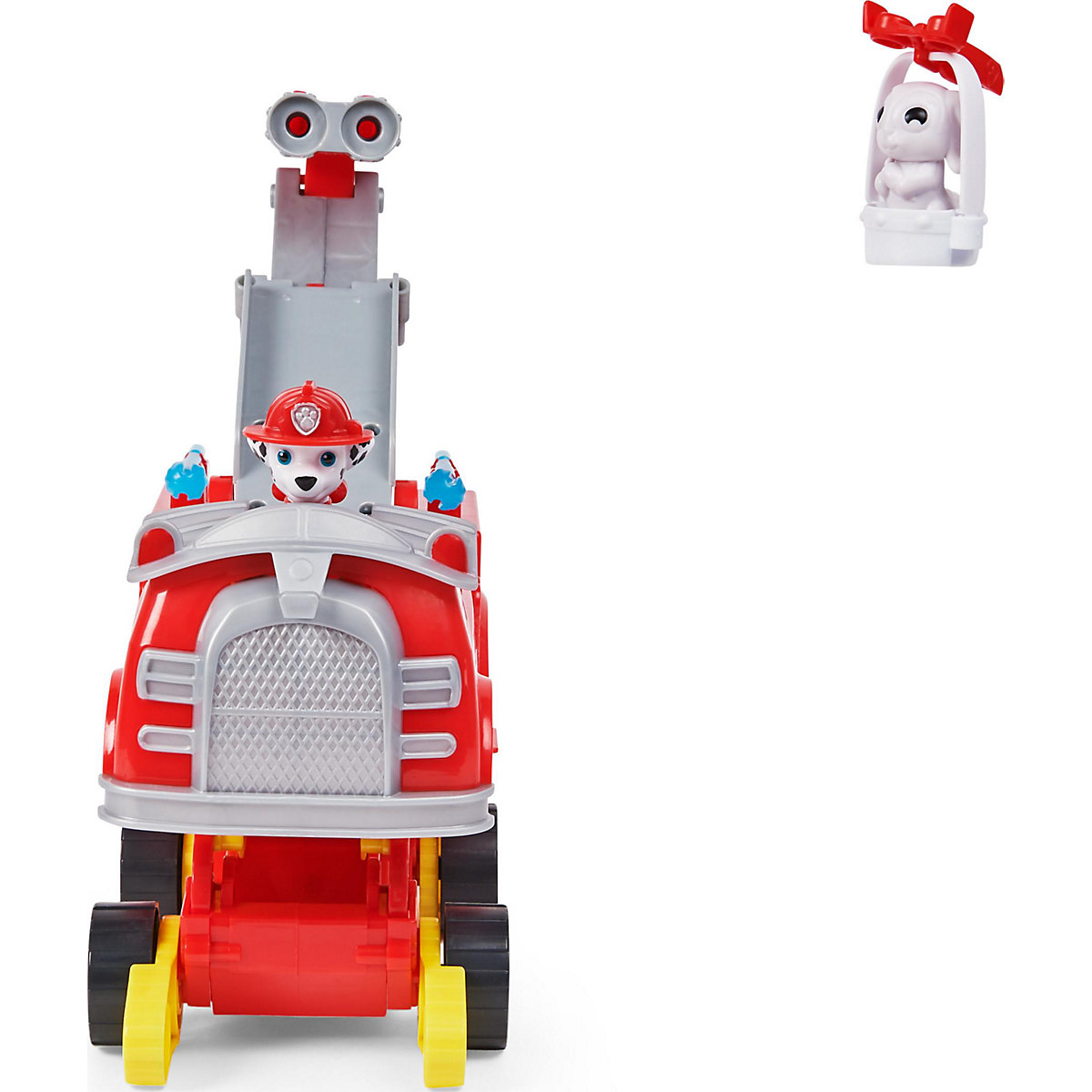 Paw Patrol Marshalls Rise and Rescue verwandelbares Spielzeugauto mit Actionfiguren und Zubehör, ab 3 Jahren, Polizeifahrzeug, Kinderspielzeug