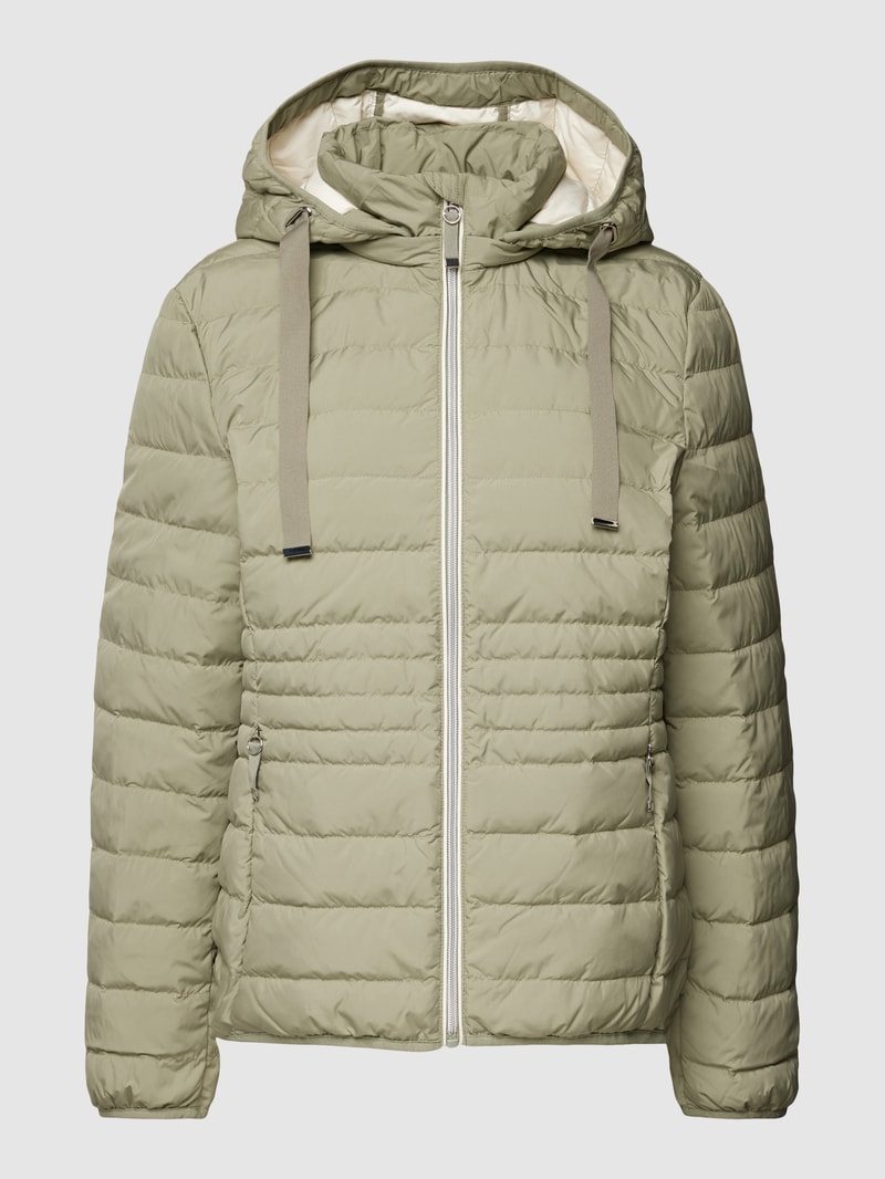 Daunenjacke mit Kapuze in lindgrün