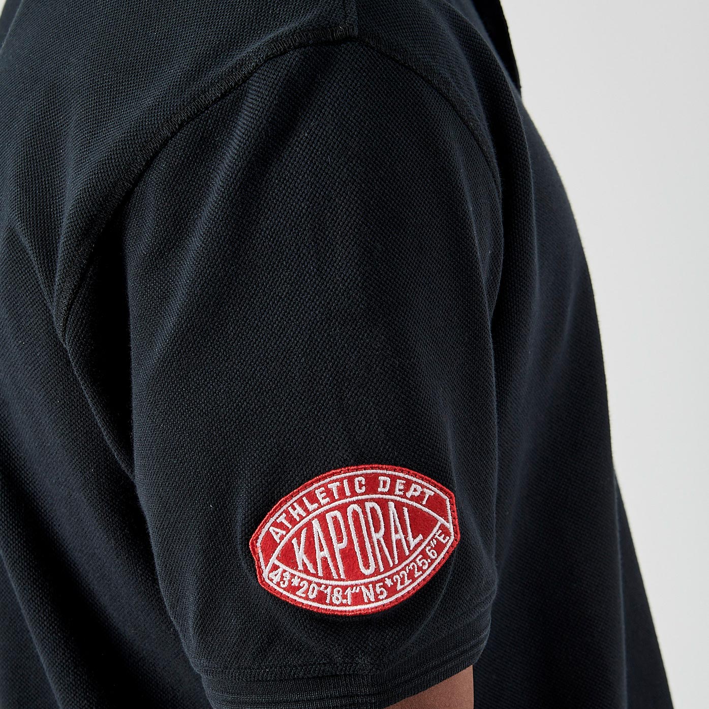 BARNI  Polo noir Homme en 100% coton bio