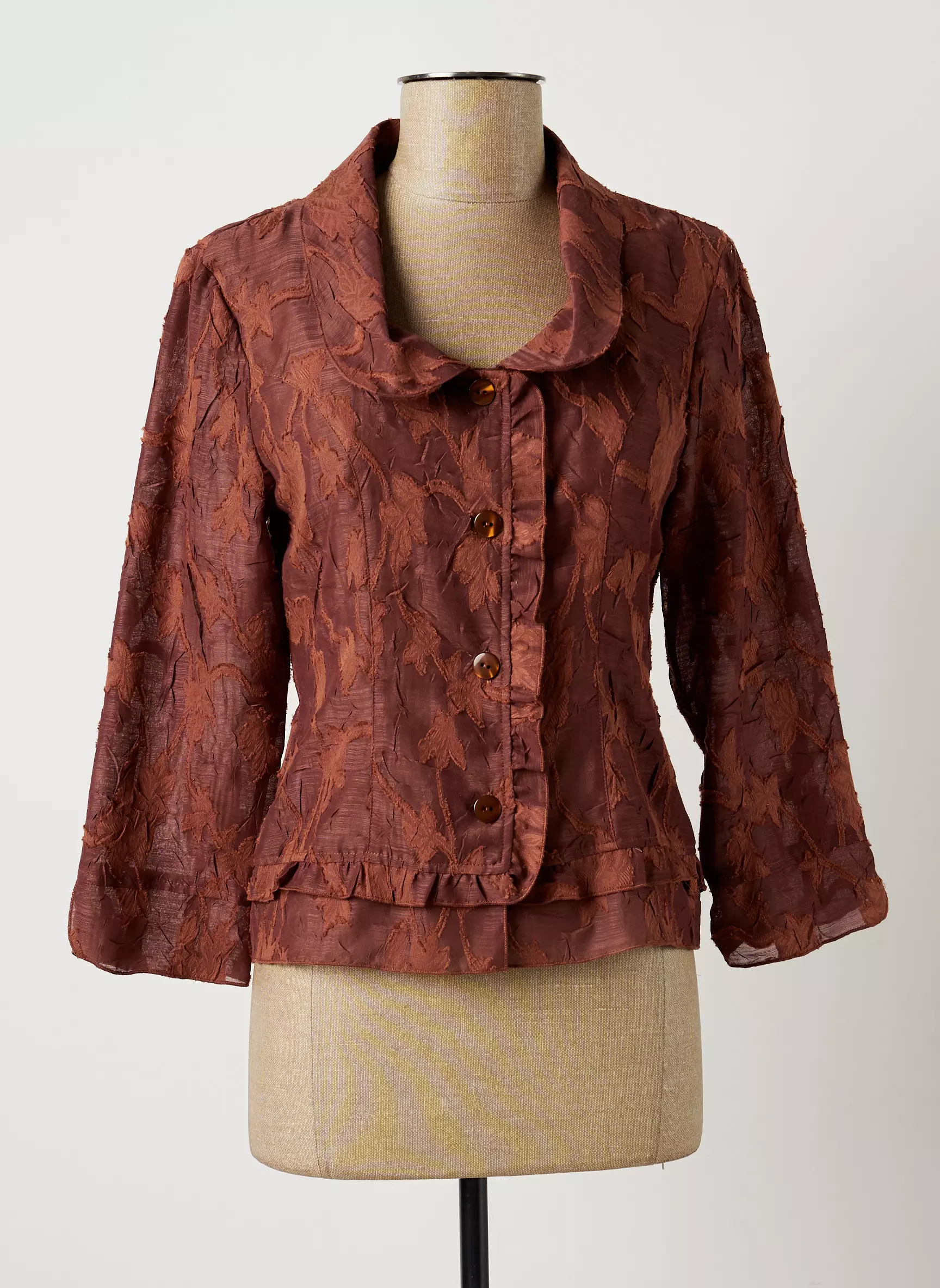 Jean Delfin Vestecasual Femme couleur marron