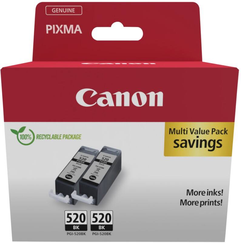 Canon 520 Original Tintenpatrone Schwarz Duopack 2 Stück