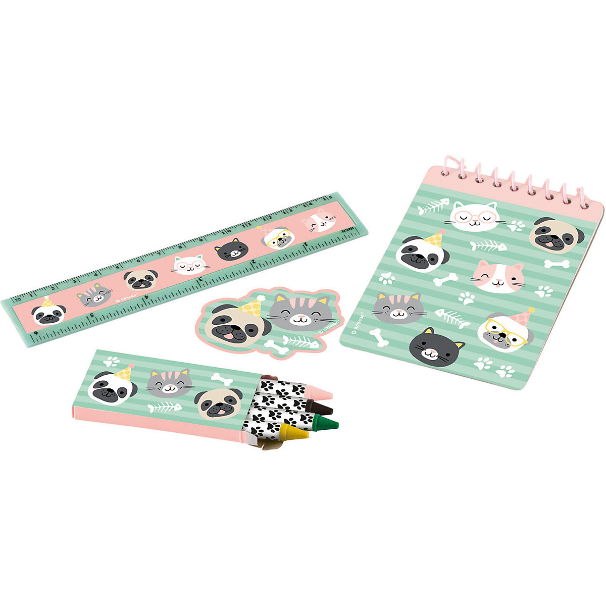 Mitgebselset Schreibset Hello Pets, 24-tlg.