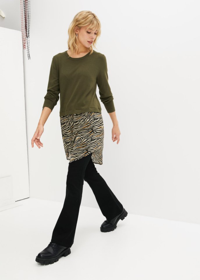 Pullover mit Rockansatz