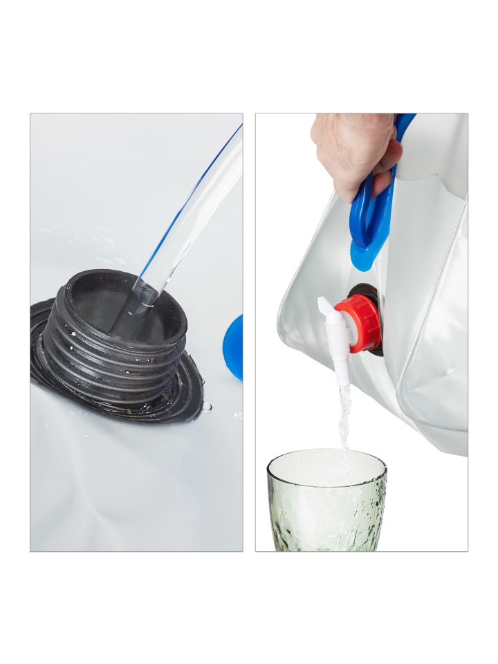 relaxdays 4x Wasserkanister in Transparent - 20 l günstig kaufen onesize