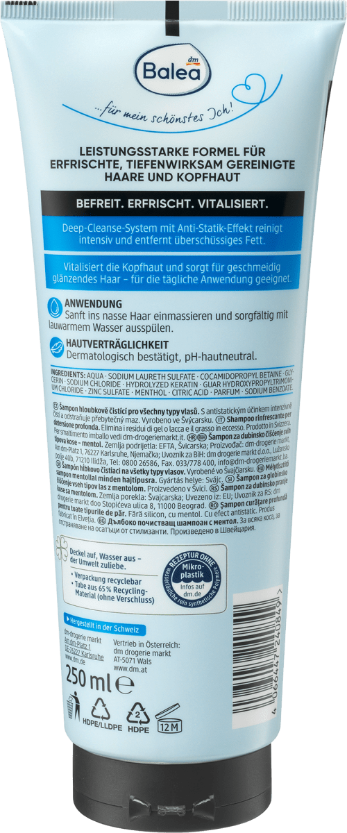 Shampoo Tiefenreinigung, 250 ml