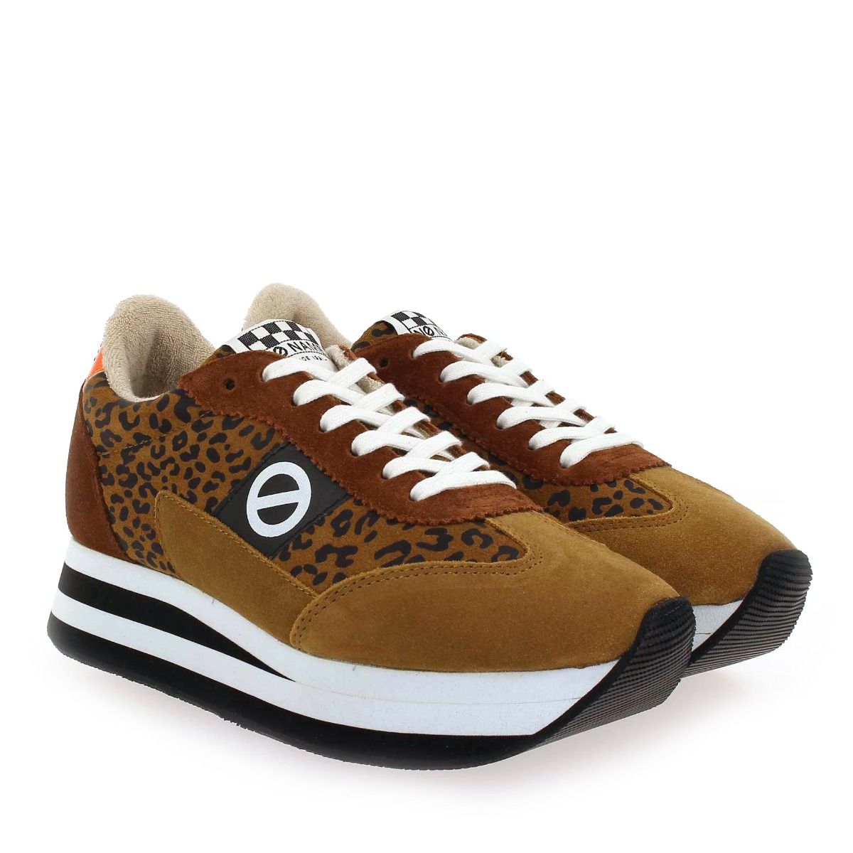 No Name  FLEX M JOGGER SUEDE LEO - Camel Marron