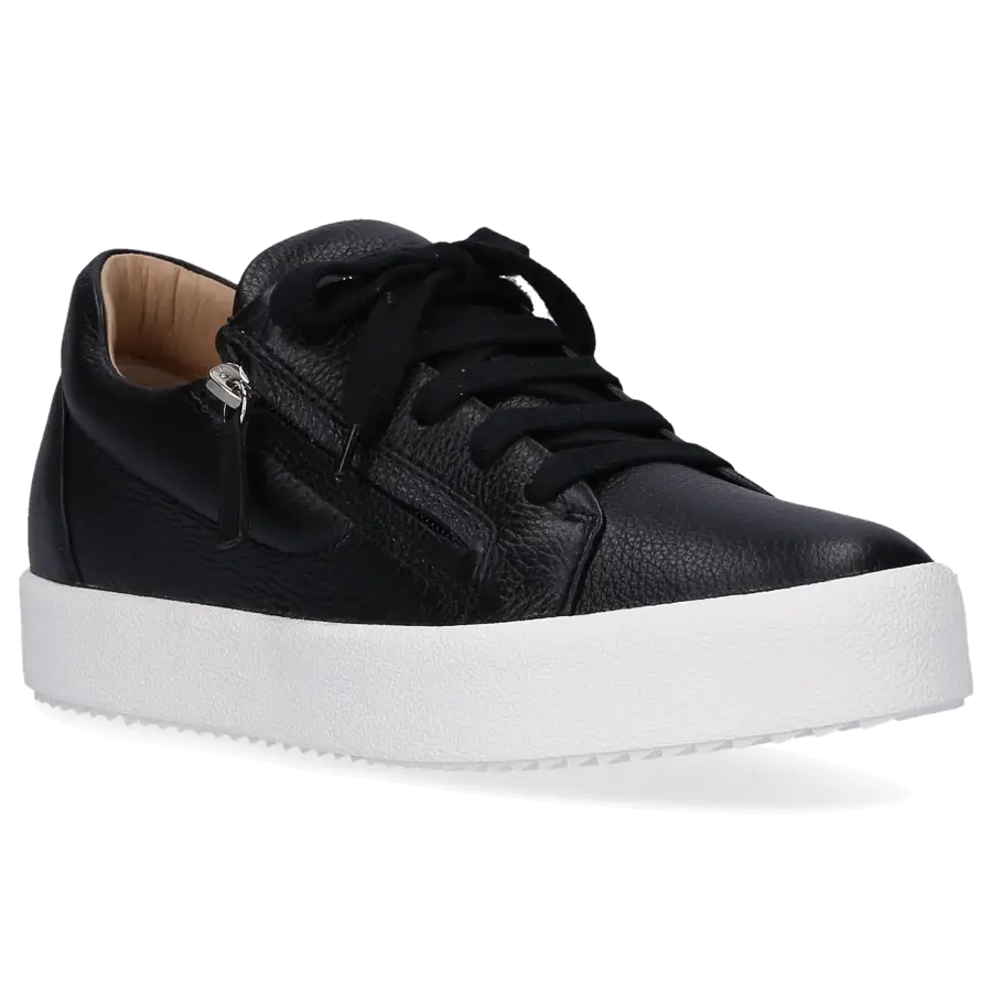 Giuseppe Zanotti - Sneaker low FRANKIE Kalbsleder Logo schwarz - schwarz