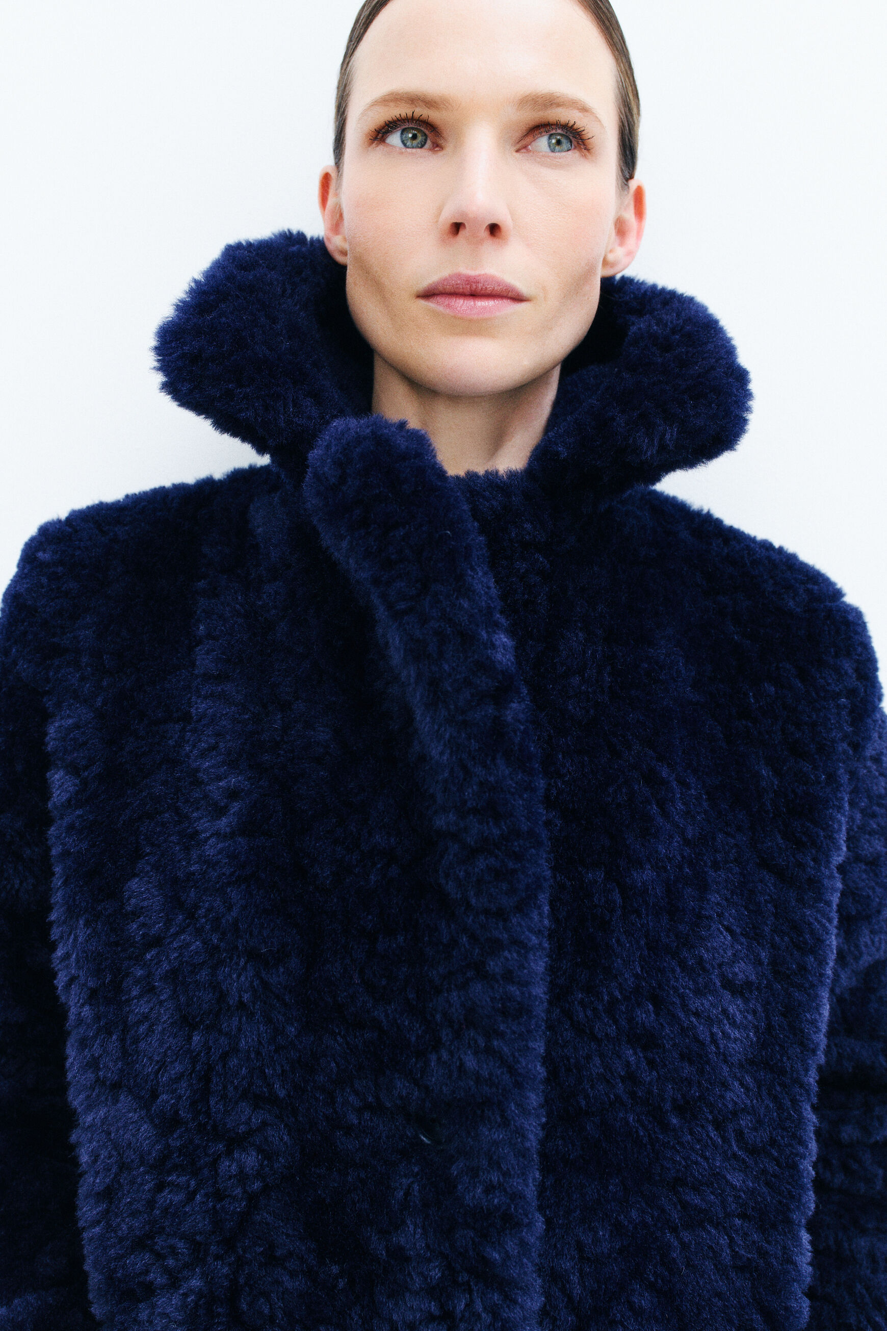manteau clovis bleu marine femme