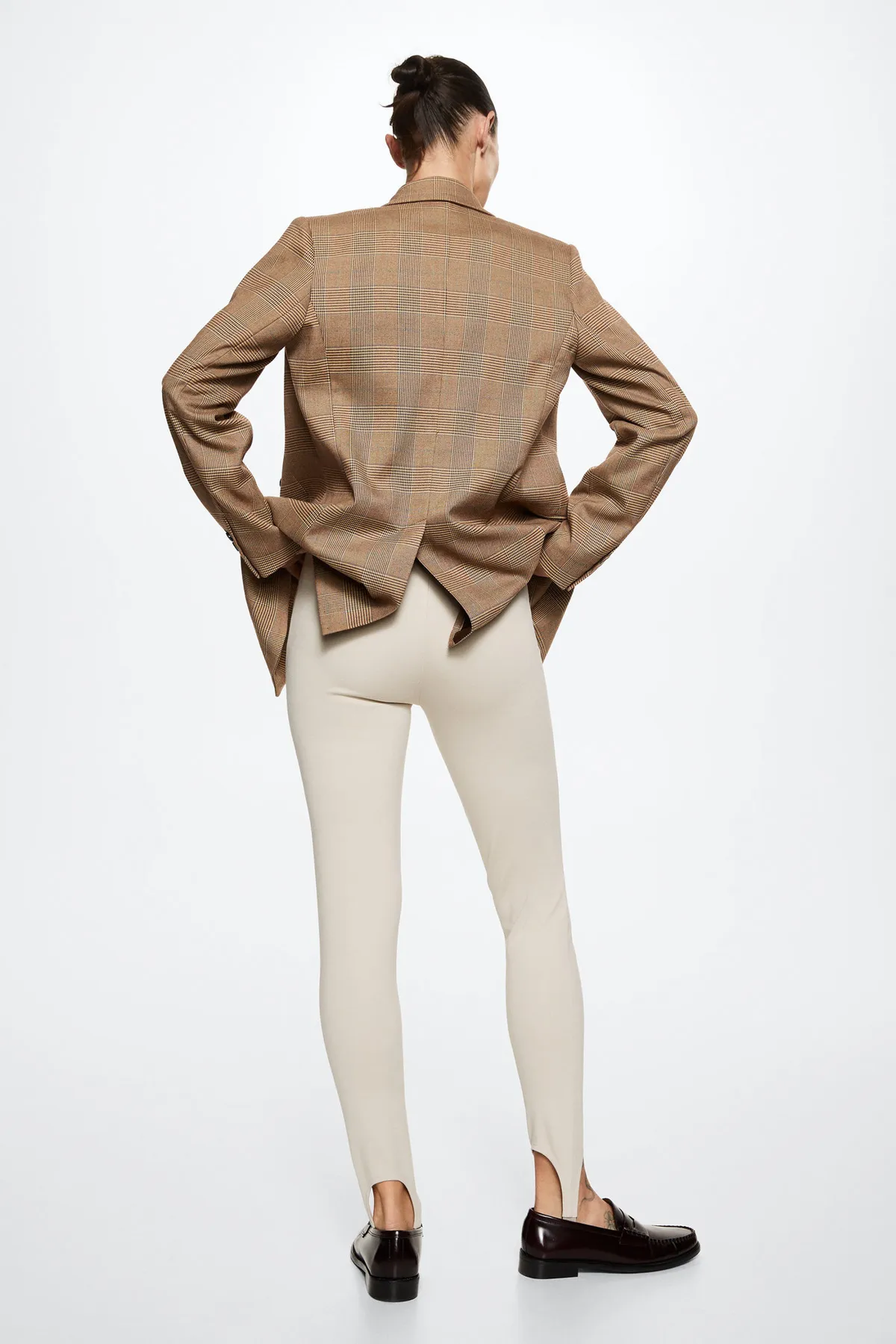 MANGO  Leggings - Beige - Mittlerer Bund