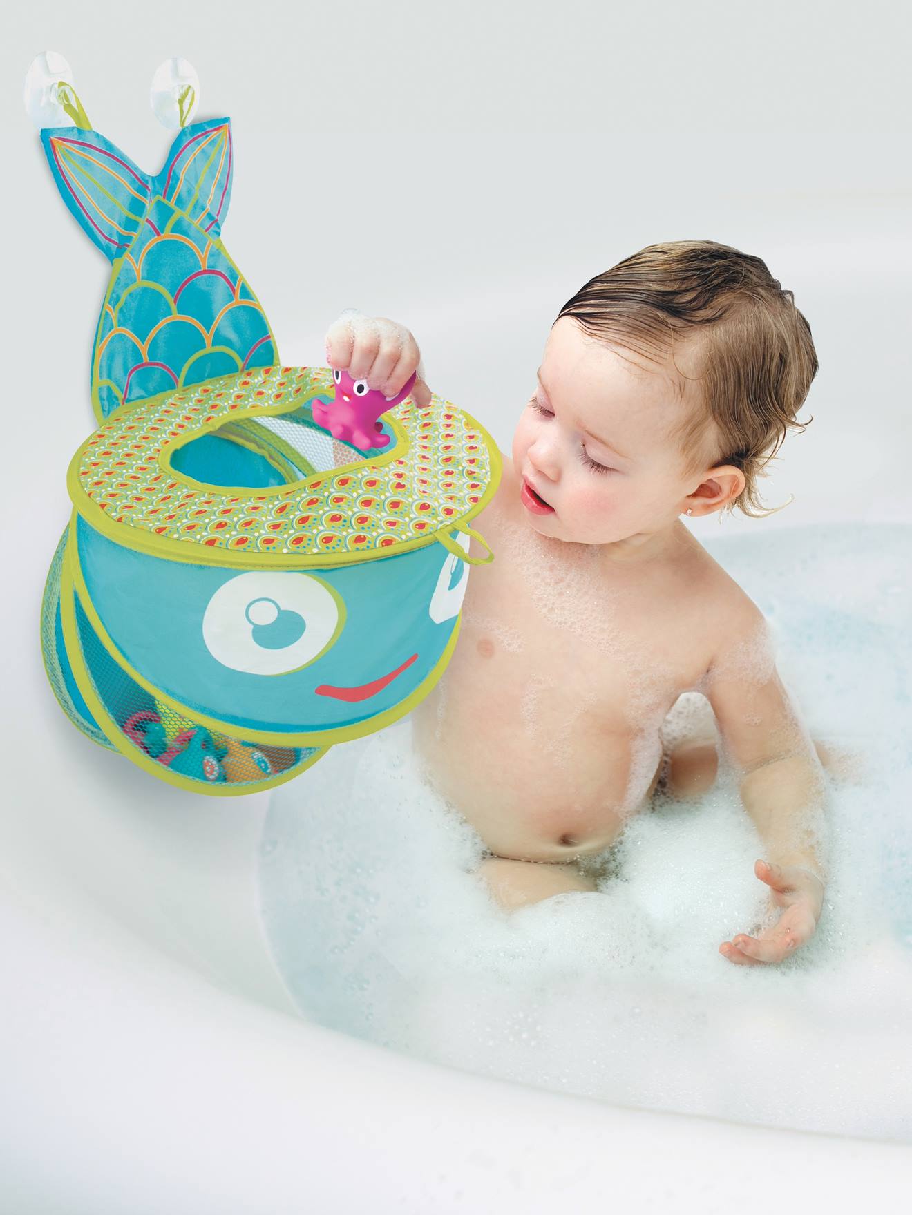 Grand filet de bain Poisson LUDI bleu
