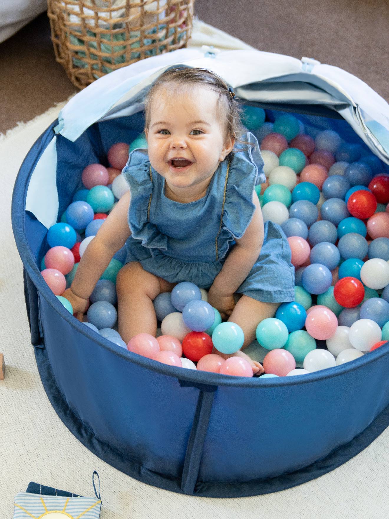 Babymoov Baby Reise-Krabbelbox BABYNI, UV-Schutz BABYMOOV - blau/weiß