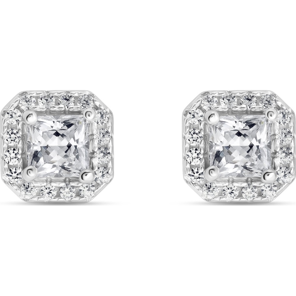 FAVS Boucles d'oreilles à fermoir à poussette 925 Argent rhodié Boucles d'oreilles