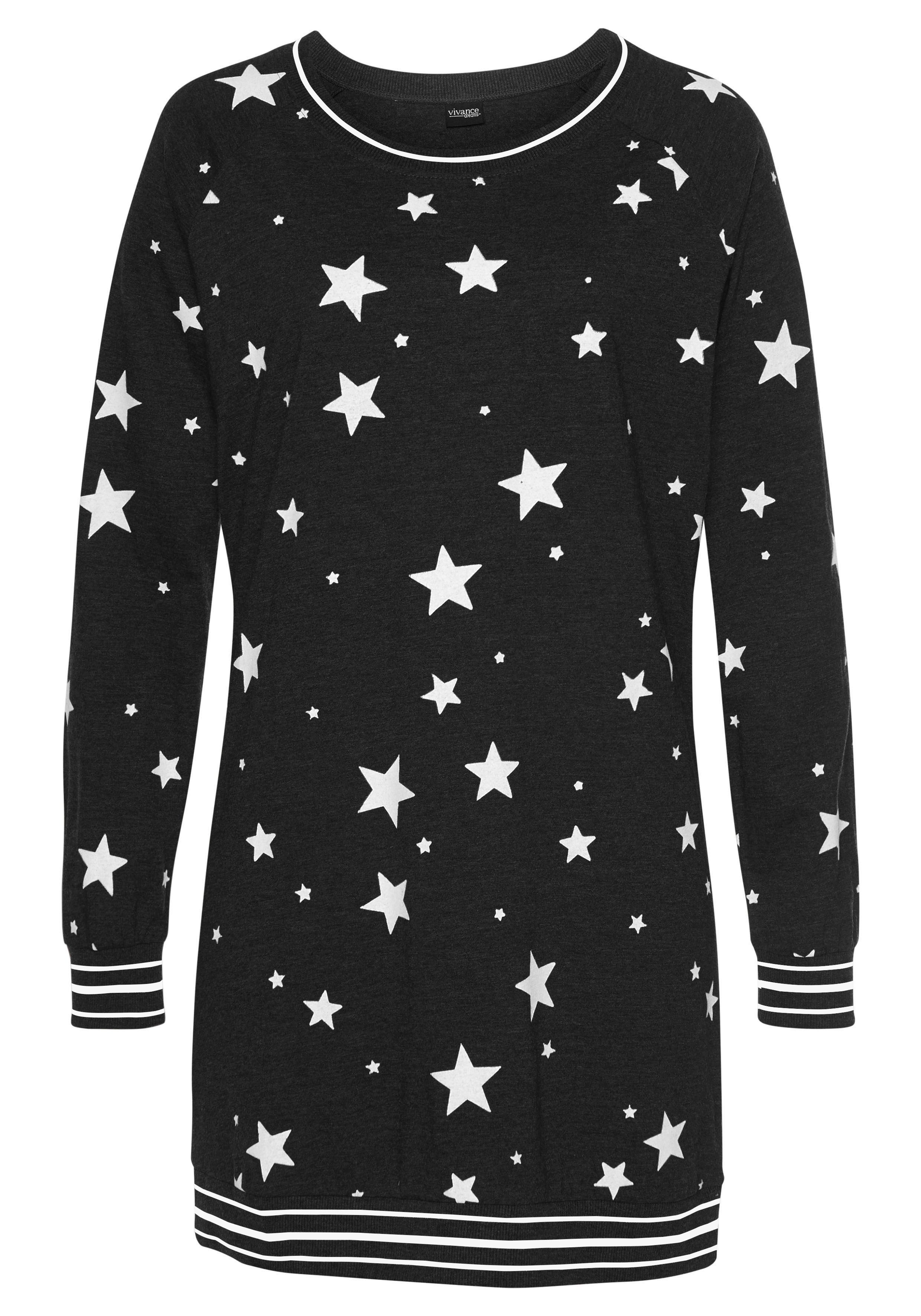 Vivance Dreams Sleepshirt mit angesagtem Sternedruck