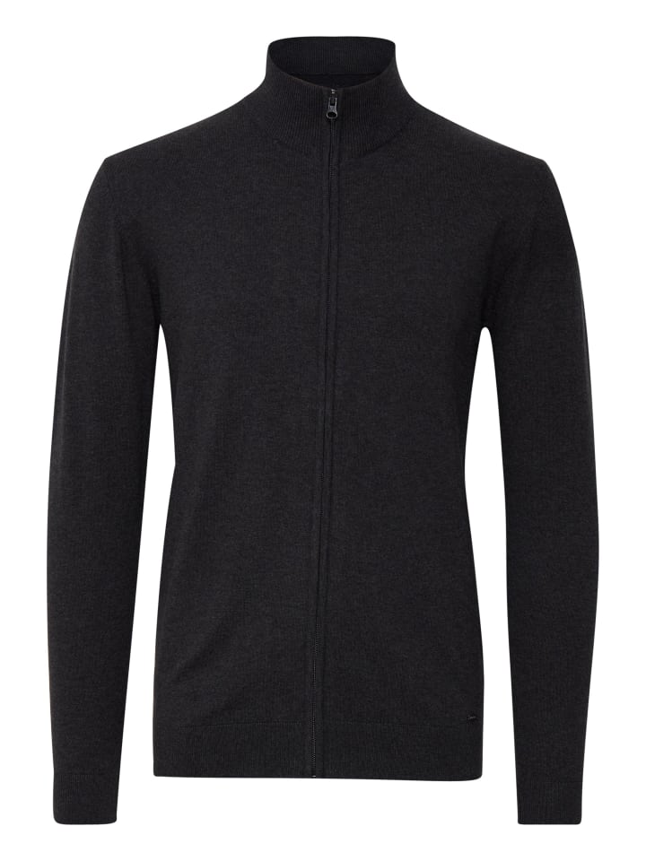 INDICODE Strickjacke IDBadi 35543MM Feinstrick Jacke in grau melange günstig kaufen