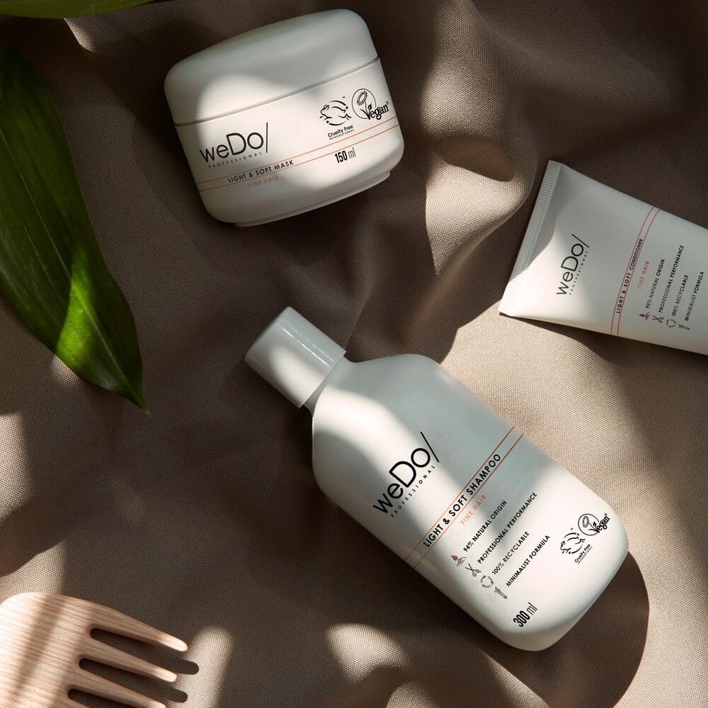 wedo Après-shampoing Vegan Légèreté et Douceur pour cheveux fins Après-shampooing vegan sans silicone sans colorants pour cheveux fins