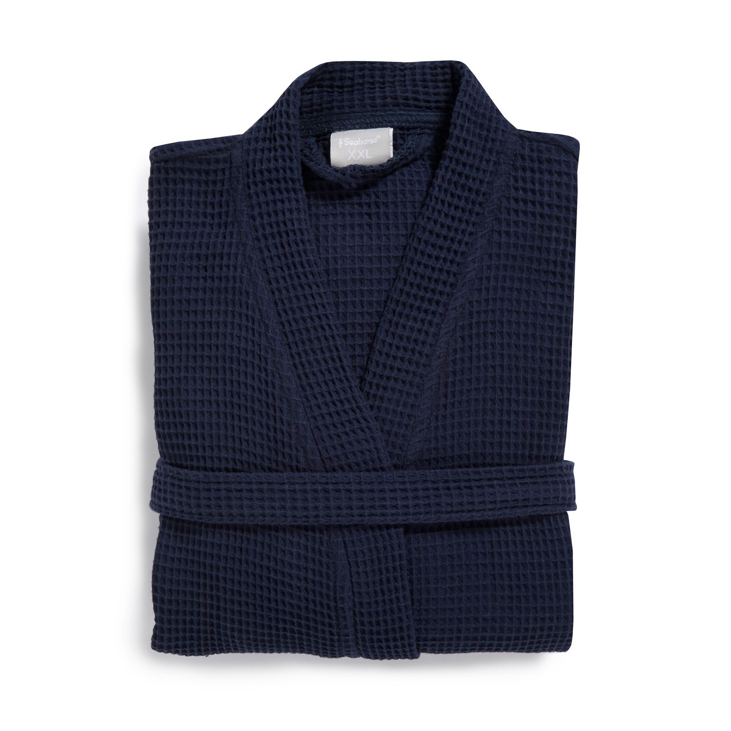 Seahorse Waffle Indigo Kimono Bademantel