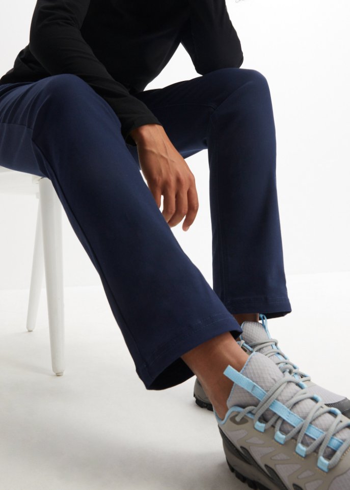 Wasserabweisende Funktionshose aus Stretch-Twill mit Gürtel, Straight